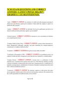 NCSO EXAM QUESTIONS AND CORRECT&NewLine;ANSWERS &vert; LATEST UPDTAE 2026-2027 &vert;&NewLine;GRADED A&plus; &vert; GUARANTEED PASS&period;&NewLine;