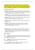 CERTIFIED LIFE SAFETY SPECIALIST &lpar;CLSS-HS&rpar; FOR&NewLine;HEALTH CARE FACILITY MANAGERS EXAM QUESTIONS&NewLine;WITH VERIFIED ANSWERS LATEST UPDATED 2026&sol;2027&period;