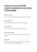 WGU C957 ACTUAL TEST PAPER&NewLine;COMPLETE QUESTIONS AND SOLUTIONS&NewLine;TESTED ANSWERS