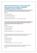 WEST COAST EMT BLOCK 4 LATEST 2026 EXAM 200 QUESTIONS AND CORRECT &lpar;VERIFIED ANSWERS&rpar; &vert;ALREADY GRADED A&plus;