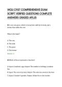 WGU C957 COMPREHENSIVE EXAM&NewLine;SCRIPT VERIFIED QUESTIONS COMPLETE&NewLine;ANSWERS GRADED APLUS