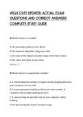 WGU C957 UPDATED ACTUAL EXAM&NewLine;QUESTIONS AND CORRECT ANSWERS&NewLine;COMPLETE STUDY GUIDE