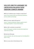 WGU D075 OBJECTIVE ASSESSMENT 200&NewLine;CERTIFICATION EVALUATION TESTED&NewLine;QUESTIONS COMPLETE ANSWERS&NewLine;