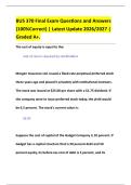 BUS 370 Final Exam Questions and Answers&NewLine;&lpar;100&percnt;Correct&rpar; &vert; Latest Update 2026&sol;2027 &vert;&NewLine;Graded A&plus;&period;