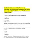 Certified Pool Operator &lpar;CPO&rpar; Pool And Spa&NewLine;Operations And Safety Exam 2 Questions And Correct&NewLine;Answers &lpar; 100&percnt; Verified Answers&rpar; With Rationales &vert;&NewLine;Latest 2026&sol;2027&period; 