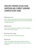 WGU D077 UPDATED ACTUAL EXAM&NewLine;QUESTIONS AND CORRECT ANSWERS&NewLine;COMPLETE STUDY GUIDE