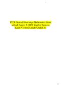 FTCE General Knowledge Mathematics Exam with all Correct & 100&percnt; Verified Answers &vert;Latest Version &vert;Already Graded A&plus;
