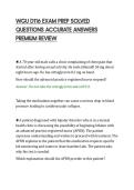 WGU D116 EXAM PREP SOLVED&NewLine;QUESTIONS ACCURATE ANSWERS&NewLine;PREMIUM REVIEW