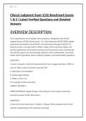 Clinical Judgment Exam &lpar;CJE&rpar; Benchmark Exams &NewLine;1 & 2 &vert; Latest Verified Questions and Detailed &NewLine;Answers 