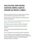 WGU D116 FINAL PAPER UPDATED&NewLine;QUESTIONS VERIFIED COMPLETE&NewLine;ANSWERS 100 PERCENT CORRECT