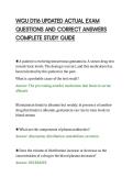 WGU D116 UPDATED ACTUAL EXAM&NewLine;QUESTIONS AND CORRECT ANSWERS&NewLine;COMPLETE STUDY GUIDE&NewLine;