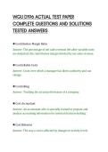 WGU D196 ACTUAL TEST PAPER&NewLine;COMPLETE QUESTIONS AND SOLUTIONS&NewLine;TESTED ANSWERS