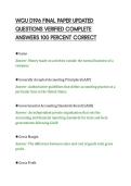 WGU D196 FINAL PAPER UPDATED&NewLine;QUESTIONS VERIFIED COMPLETE&NewLine;ANSWERS 100 PERCENT CORRECT