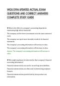 WGU D196 UPDATED ACTUAL EXAM&NewLine;QUESTIONS AND CORRECT ANSWERS&NewLine;COMPLETE STUDY GUIDE