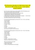 FTCE Elementary Education K-6 &lpar;060&rpar; Science Exam with all Correct & 100&percnt; Verified Answers &vert;Latest Update &vert;Already Graded A&plus;