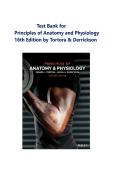 Test Bank for Principles of Anatomy and Physiology &lpar;16th Edition&rpar; by Tortora & Derrickson &vert; Complete Newest Edition