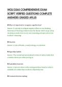 WGU D265 COMPREHENSIVE EXAM&NewLine;SCRIPT VERIFIED QUESTIONS COMPLETE&NewLine;ANSWERS GRADED APLUS