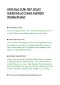 WGU D265 EXAM PREP SOLVED&NewLine;QUESTIONS ACCURATE ANSWERS&NewLine;PREMIUM REVIEW