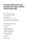 WGU D265 UPDATED ACTUAL EXAM&NewLine;QUESTIONS AND CORRECT ANSWERS&NewLine;COMPLETE STUDY GUIDE