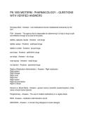 PN 1005 MIDTERM - PHARMACOLOGY &ndash; QUESTIONS WITH VERIFIED ANSWERS