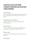 WGU D391 ACTUAL TEST PAPER&NewLine;COMPLETE QUESTIONS AND SOLUTIONS&NewLine;TESTED ANSWERS