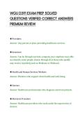 WGU D391 EXAM PREP SOLVED&NewLine;QUESTIONS VERIFIED CORRECT ANSWERS&NewLine;PREMIUM REVIEW