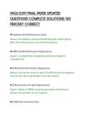WGU D391 FINAL PAPER UPDATED&NewLine;QUESTIONS COMPLETE SOLUTIONS 100&NewLine;PERCENT CORRECT