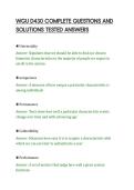 WGU D430 COMPLETE QUESTIONS AND&NewLine;SOLUTIONS TESTED ANSWERS