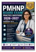 PMHNP Board Exam Practice Questions 2026&ndash;2027 &vert;  Questions with&NewLine;Answers & Rationales Download now and pass&NewLine;first try&excl;