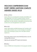 WGU D430 COMPREHENSIVE EXAM&NewLine;SCRIPT VERIFIED QUESTIONS COMPLETE&NewLine;ANSWERS GRADED APLUS