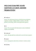 WGU D430 EXAM PREP SOLVED&NewLine;QUESTIONS ACCURATE ANSWERS&NewLine;PREMIUM REVIEW