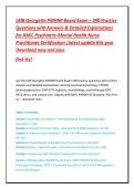 LMR Georgette PMHNP Board Exam &ndash; 200 Practice&NewLine;Questions with Answers & Detailed Explanations&NewLine;for ANCC Psychiatric-Mental Health Nurse&NewLine;Practitioner Certification &vert;latest update this year&NewLine;Download now and pass&NewLine;first try&excl;