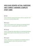 WGU D430 UPDATED ACTUAL QUESTIONS&NewLine;AND CORRECT ANSWERS COMPLETE&NewLine;STUDY GUIDE