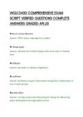 WGU D450 COMPREHENSIVE EXAM&NewLine;SCRIPT VERIFIED QUESTIONS COMPLETE&NewLine;ANSWERS GRADED APLUS