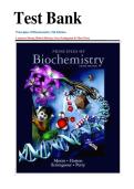 Test Bank  For Principles of Biochemistry  5th Edition&comma; Moran&comma; Horton&comma; Scrimgeour & Perry &vert; All Chapters Updated