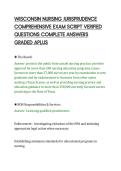 WISCONSIN NURSING JURISPRUDENCE&NewLine;COMPREHENSIVE EXAM SCRIPT VERIFIED&NewLine;QUESTIONS COMPLETE ANSWERS&NewLine;GRADED APLUS