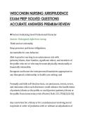 WISCONSIN NURSING JURISPRUDENCE&NewLine;EXAM PREP SOLVED QUESTIONS&NewLine;ACCURATE ANSWERS PREMIUM REVIEW