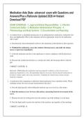 Medication Aide State  advanced  exam with Questions and &NewLine;Answers&sol;Plus a Rationale Updated 2026 A&plus;&sol;Instant &NewLine;Download PDF