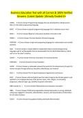 Business Education Test with all Correct & 100&percnt; Verified Answers &vert;Latest Update &vert;Already Graded A&plus;