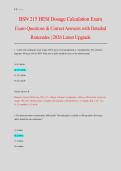 BSN 215 HESI Dosage Calculation Exam &vert; LATEST 2026 &vert; Actual Exam Questions & Correct Answers with Detailed Rationales &vert; Already Graded A&plus; &vert;100&percnt; Guaranteed Pass