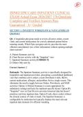 INP402 EPICCARE Inpatient Clinical Exam Questions and Answers &vert; 150 Practice Questions with Detailed Rationales Covering Orders&comma; Clinical Documentation&comma; SmartTools&comma; Medication Management&comma; Chart Review&comma; Clinical Decision Support & Secure Chat