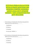 D270 Davis Midterm Recent EXAM WITH ACCURATE QUESTIONS AND ANSWERS &lpar;VERIFIED ANSWERS&rpar; &vert; LATEST &lpar;2026&sol;2027&rpar; UPDATED VERSION &vert; 100&percnt; GUARANTEED PASS &lbrace;JUST RELEASED&rcub;