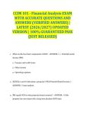 CCIM 101 - Financial Analysis EXAM WITH ACCURATE QUESTIONS AND ANSWERS &lpar;VERIFIED ANSWERS&rpar; &vert; LATEST &lpar;2026&sol;2027&rpar; UPDATED VERSION &vert; 100&percnt; GUARANTEED PASS &lbrace;JUST RELEASED&rcub;