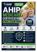 AHIP Medicare Certification Final Exam Prep 2026&sol;2027 &ndash; 200 Questions Covering&NewLine;Medicare Basics&comma; Part D&comma; Medicare Advantage&comma; Medigap&comma; Enrollment&comma; Compliance &&NewLine;FWA