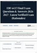 EDF 6437 Final Exam Questions & Answers 2026&sol;2027 &vert; Latest Verified Exam &lpar;Rationales&rpar;