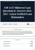 EDF 6437 Midterm Exam Questions & Answers 2026&sol;2027 &vert; Latest Verified Exam &lpar;Rationales&rpar;