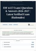 EDF 6437 Exam 1 Questions & Answers 2026&sol;2027 &vert; Latest Verified Exam &lpar;Rationales&rpar;