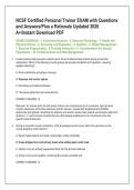 NCSF Certified Personal Trainer EXAM with Questions &NewLine;and Answers&sol;Plus a Rationale Updated 2026 &NewLine;A&plus;&sol;Instant Download PDF 
