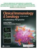 Clinical Immunology and Serology&colon; A Laboratory Perspective&comma; Fifth Edition by Christine Dorresteyn Miller &ndash; Complete Test Bank Covering All Chapters with Verified Questions and Answers