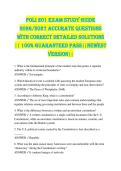 POLI 201 EXAM STUDY GUIDE &NewLine;2026&sol;2027 ACCURATE QUESTIONS &NewLine;WITH CORRECT DETAILED SOLUTIONS &NewLine;&vert;&vert; 100&percnt; GUARANTEED PASS&vert;&vert;NEWEST &NewLine;VERSION&vert;&vert; 